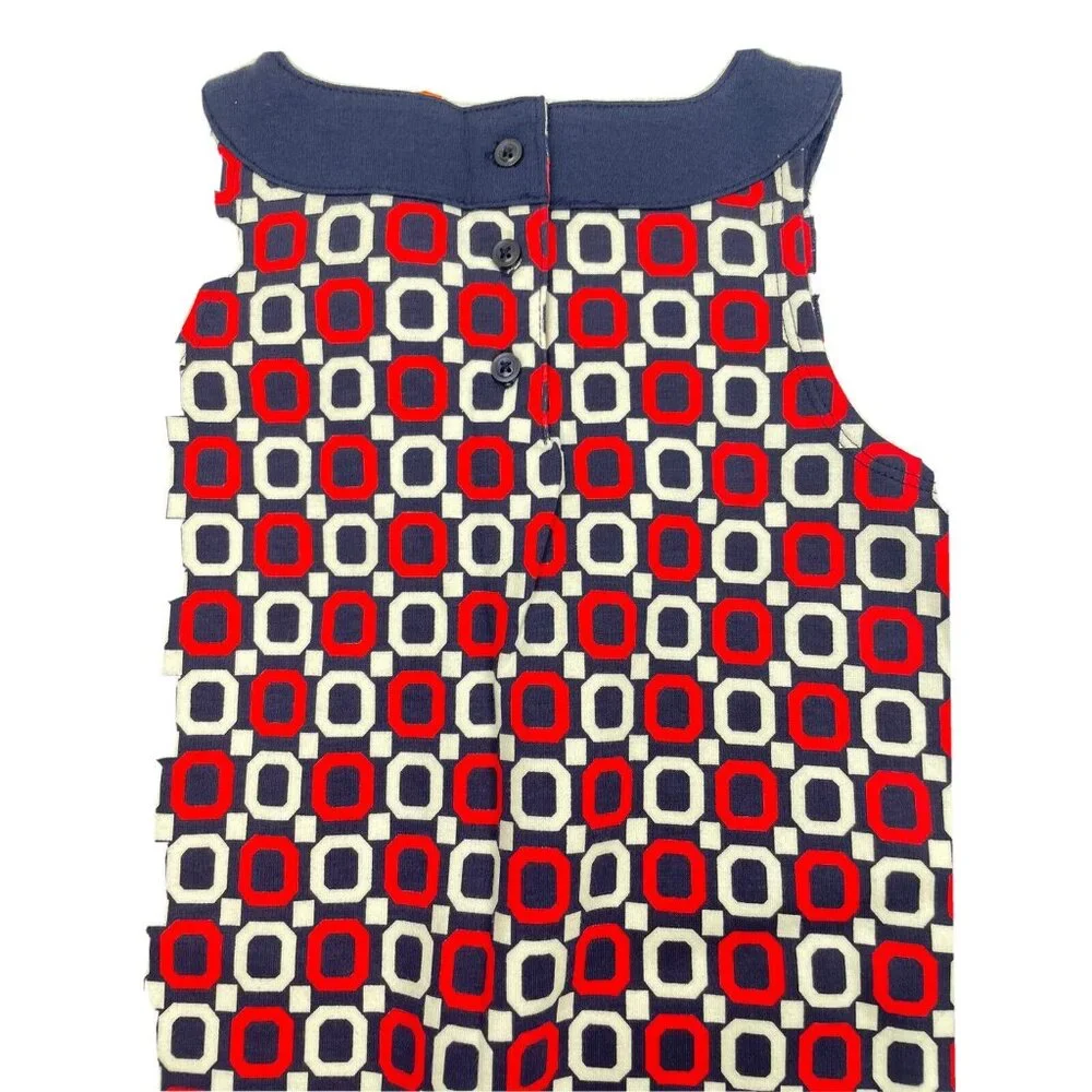 Gymboree Sleeveless Girl navy blue & Red dress size 7 New
